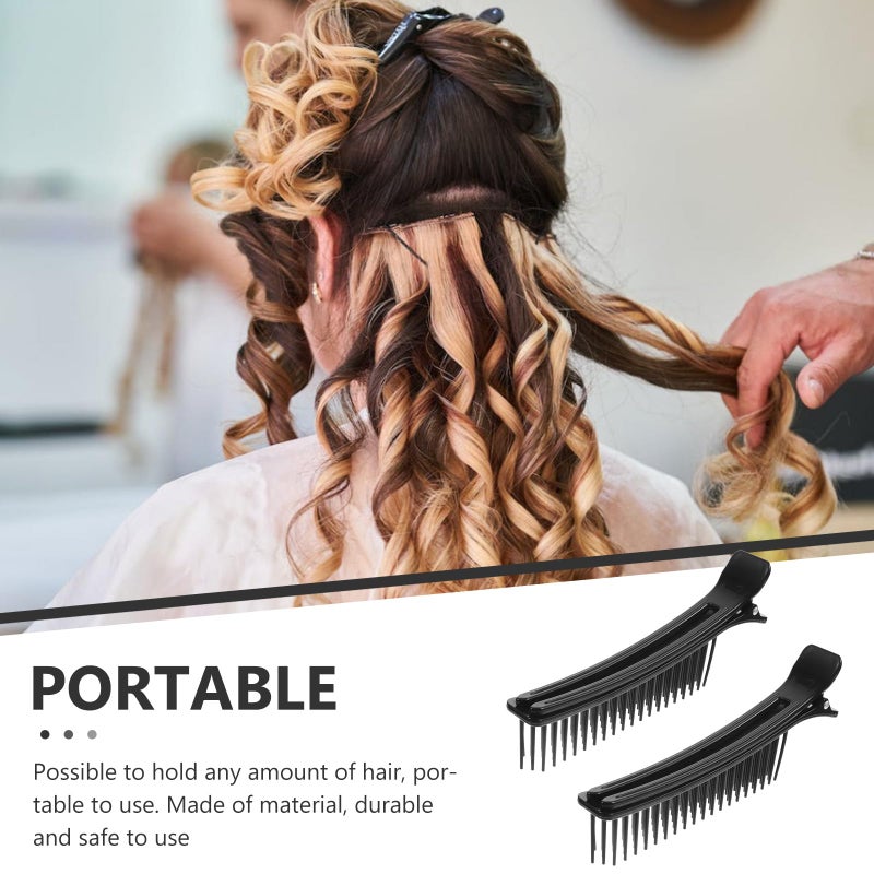 Beaupretty 2pcs Hair Stylist Nonslip Hair Clips Comb for Professional Salon Sectioning Haircuts Dying Hair DIY Accessories - Image 5
